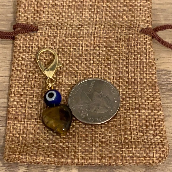 Crystal Pet Charms Amethyst Pet Charm Rose Quartz Pet Charm Evil Eye Pet Charms - Picture 3 of 3